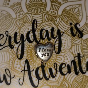 Pandora Words of Love Engraved heart charm